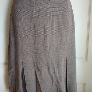 Jones New York Prince of Wales Checked Tweed midi skirt